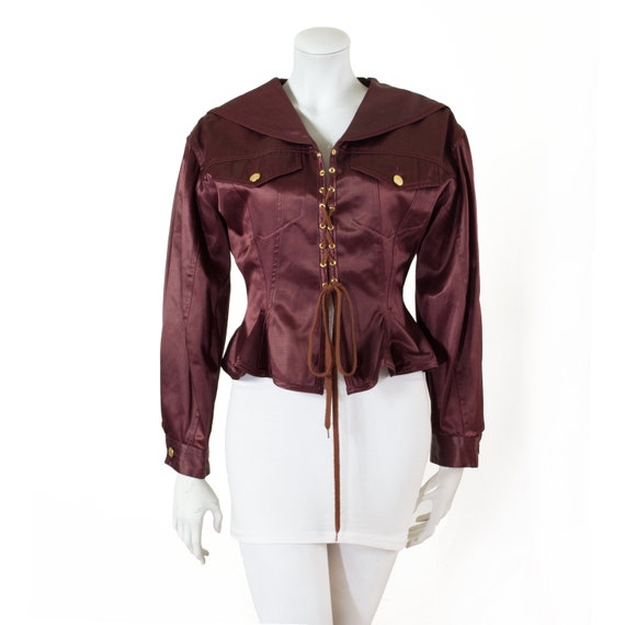 Jean Paul GAULTIER Junior Jacket With Sailor Collar and Lace