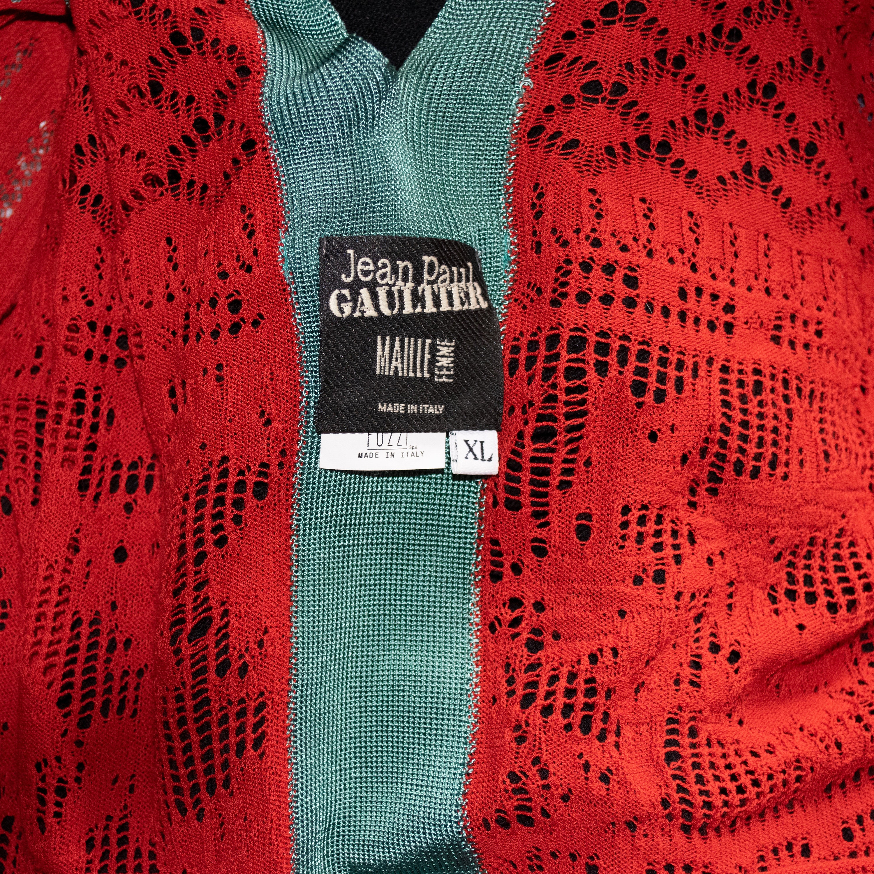 VTG 90s GAULTIER Green Cyber Cardigan