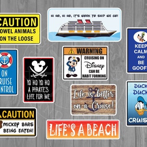 10 Disney Cruise Line Signs Door Magnets