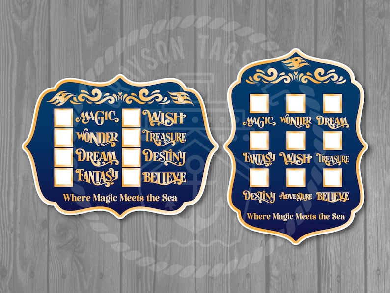 Ship Counter Customizable Disney Cruise Dry Erase Door Magnet - Previous Cruise Counter Decor or Checklist. Dry erase marker optional Navy