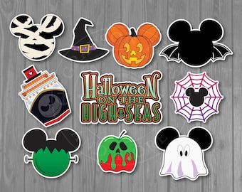 10 Halloween on the High Seas Disney Cruise Line Signs Door Magnets