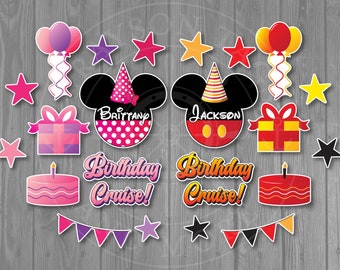 Disney Cruise Door Magnet - Personalized Birthday Set - 2 Versions to Choose From!