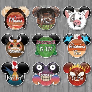 Disney Cruise Door Magnet - Moana Inspired Door Magnets - Moana / Maui / Te Fiti / Hei Hei / Pua / Kakamora / TeKa