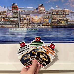 Imán para puerta de crucero de Disney, ideal para intercambio de imanes (tamaño: 7,3 x 10,8 cm) imagen 2