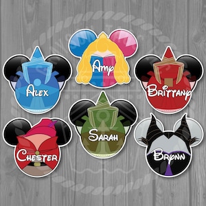 Disney Cruise Door Magnet - Sleeping Beauty -  Maleficent / Prince Phillip / Aurora / Flora / Fauna / Merryweather Inspired Magnets