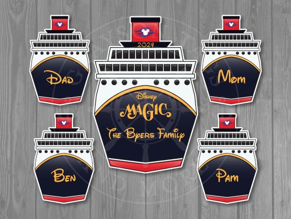 Disney Cruise Door Magnets - Cruise Ship Front Magnet Set - Etsy 日本
