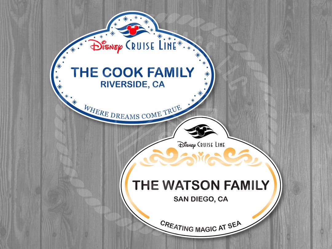 Disney Cruise Door Magnet - Disney Cruise Name Tag Magnet (old and