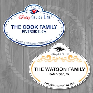 Disney Cruise Door Magnet - Disney Cruise Name Tag Magnet (Old and New Versions Available)