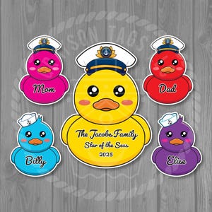Cruising Duck Stateroom Door Magnet Set - Personalizable Cruise Door Decor