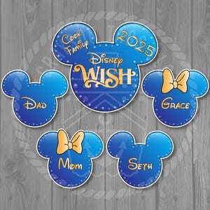 Disney Cruise Royal Blue Personalizable Magnet Set