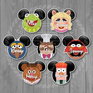 Disney Cruise Door Magnet - Fozzie Bear / Miss Piggy / Kermit / Animal /Sam The Eagle Muppets Inspired Magnet