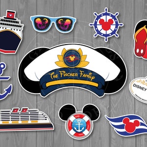 Captain Hat Personalized Sign Group Magnet Set for Disney Cruise Doors