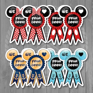 6-Piece We Love Your Door Ribbon Magnets | Disney Cruise Line (DCL) Sign Group (2 versions to choose from)
