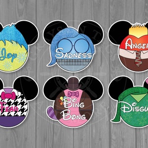Disney Cruise Door Magnet - Inside Out Inspired Magnets - Joy / Disgust / Sadness / Fear / Anger / Anxiety / Ennui / Envy / Embarrassment