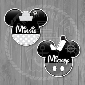 Disney Cruise Door Magnet - Steamboat Willie Mickey Minnie Inspired Magnet