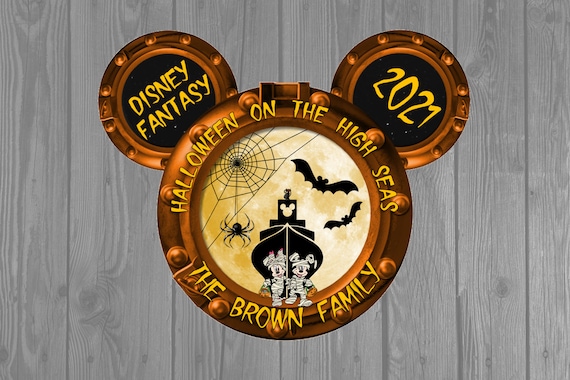 Halloween Ghost Minnie Mickey Head. Handmade Halloween Disney Cruise Magnet PERSONALIZED Disney Cruise Pumpkin Magnet