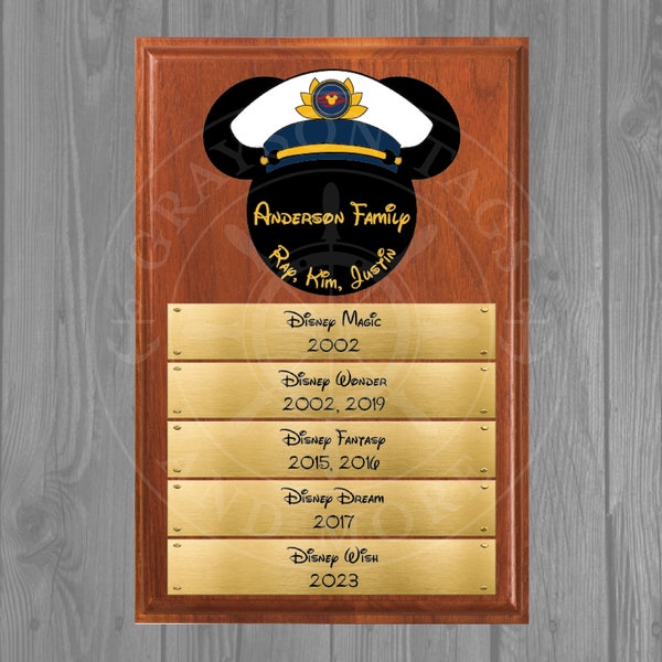 Disney Cruise Door Magnet - Previous Cruises Plaque Style Magnet