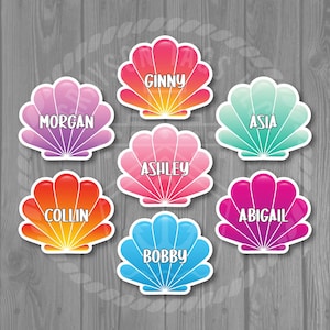 Colorful Personalized Seashell Cruise Door Magnet (7 Colors to choose from)