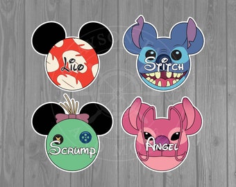 Disney Cruise Door Magnet - Lilo and Stitch Inspired Magnets - Lilo / Stitch