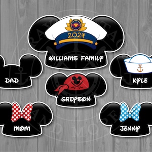 Disney Cruise Door Magnets - Mickey Ears w/Hat Magnet Set - New Design!