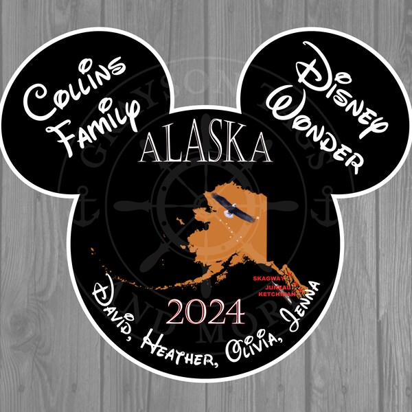 Disney Cruise Door Magnet - Extra Large Custom Alaska Mouse Head Magnet