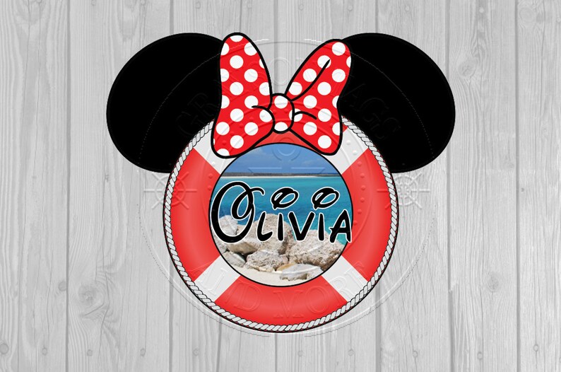 Disney Cruise Door Magnet Life Preserver Magnet Medium Minnie /Bow