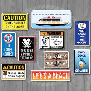 10 Disney Cruise Line Signs Door Magnets