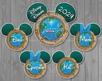 Transatlantic Disney Cruise Door Magnets - Transatlantic Porthole Magnet Set