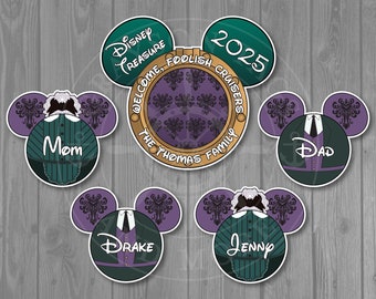 Disney Cruise Door Magnets - Haunted Mansion Porthole Magnet Set