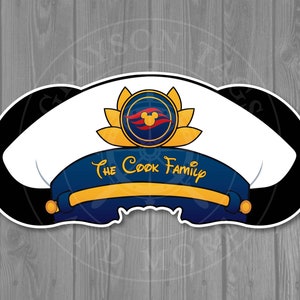 Personalized Captain Hat/ears for Stateroom Door Plaque Disney Cruise ...