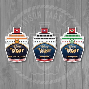Imán para puerta de crucero de Disney, ideal para intercambio de imanes (tamaño: 7,3 x 10,8 cm) Wish