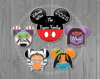 Disney Cruise Door Magnets - Disney Character Inspired Magnet Set