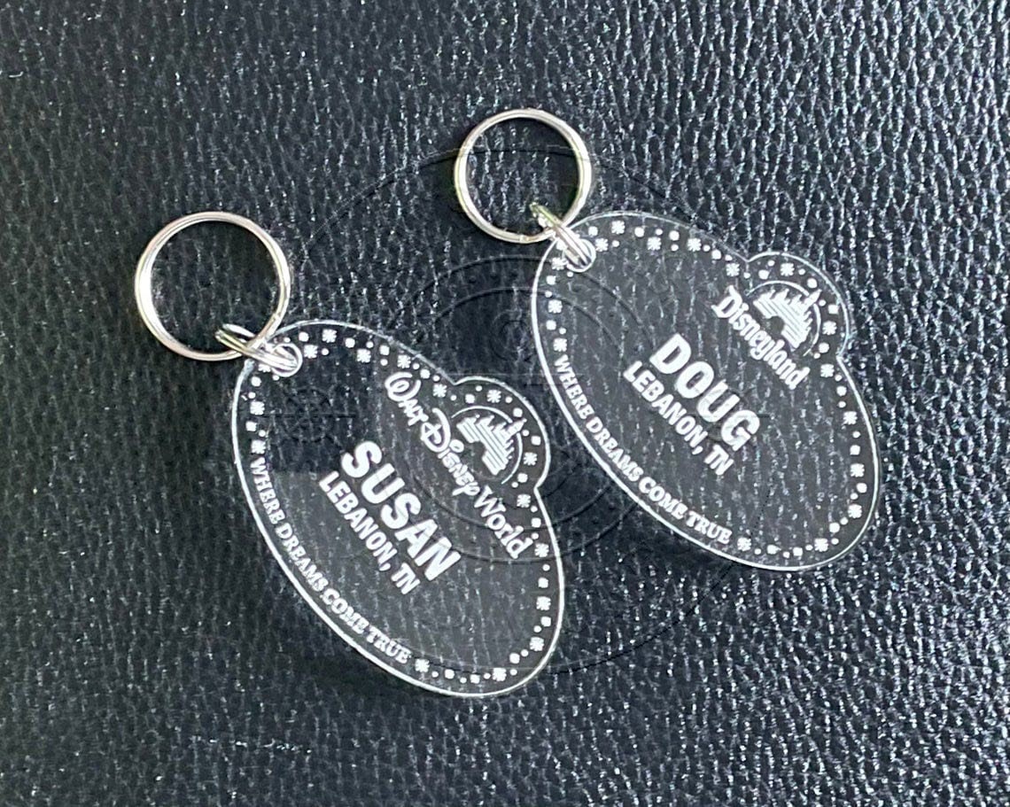 Disney World or Disneyland Inspired Acrylic Keychain, Luggage Tag or …