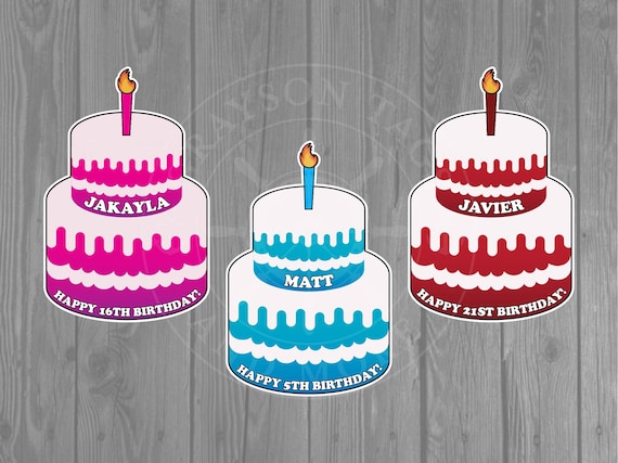 Happy Birthday 2 Layer Birthday Cake Cruise Door Magnet - Etsy Happy Birthday 2 Layer Birthday Cake Cruise Door Magnet - Etsy