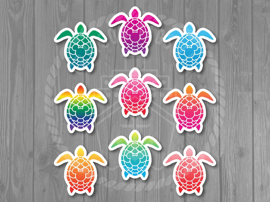 Turtle Races With Magnets Disney Cruise Sea Turtle Magnet Set - 9 Piece Magnetic Door Decor -non ...