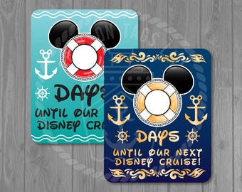 Ship Countdown Disney Cruise Dry Erase Door Magnet - Our Next Cruise Counter - Dry erase marker not included.