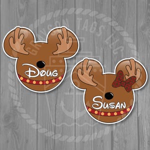 Very Merrytime Christmas Ship Front and Santa/Elves/Reindeer/Snowman Magnet Set image 5