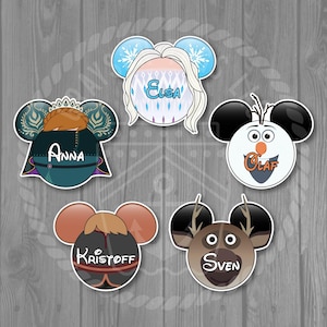 Disney Cruise Door Magnet - Frozen Inspired Magnets - Anna / Elsa / Olaf / Kristoff / Sven