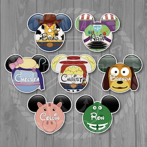 Disney Cruise Door Magnet - Toy Story Inspired - Buzz / Woody / Jessie / Alien / Slinky Dog / Rex / Bo Peep / Duke Kaboom / Forky / Bullseye