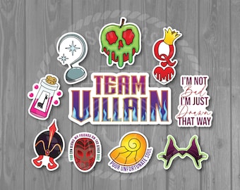 Team Villain Disney Cruise Line Magnet Door Set - Stateroom Decorative Magnets - Maleficent Jafar Jessica Rabbit Queen of Hearts Facilier