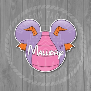 Imán para puerta de crucero Disney - Imán inspirado en Figment (2 tamaños para elegir)