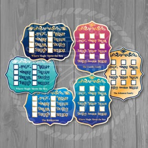Ship Counter Customizable Disney Cruise Dry Erase Door Magnet - Previous Cruise Counter Decor or Checklist. Dry erase marker optional image 1