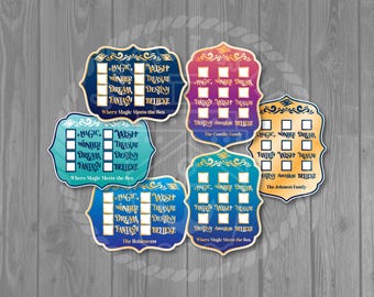 Ship Counter Customizable Disney Cruise Dry Erase Door Magnet - Previous Cruise Counter Decor or Checklist.  Dry erase marker optional