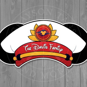 Personalized Captain Hat/ears for Stateroom Door Plaque Disney Cruise ...