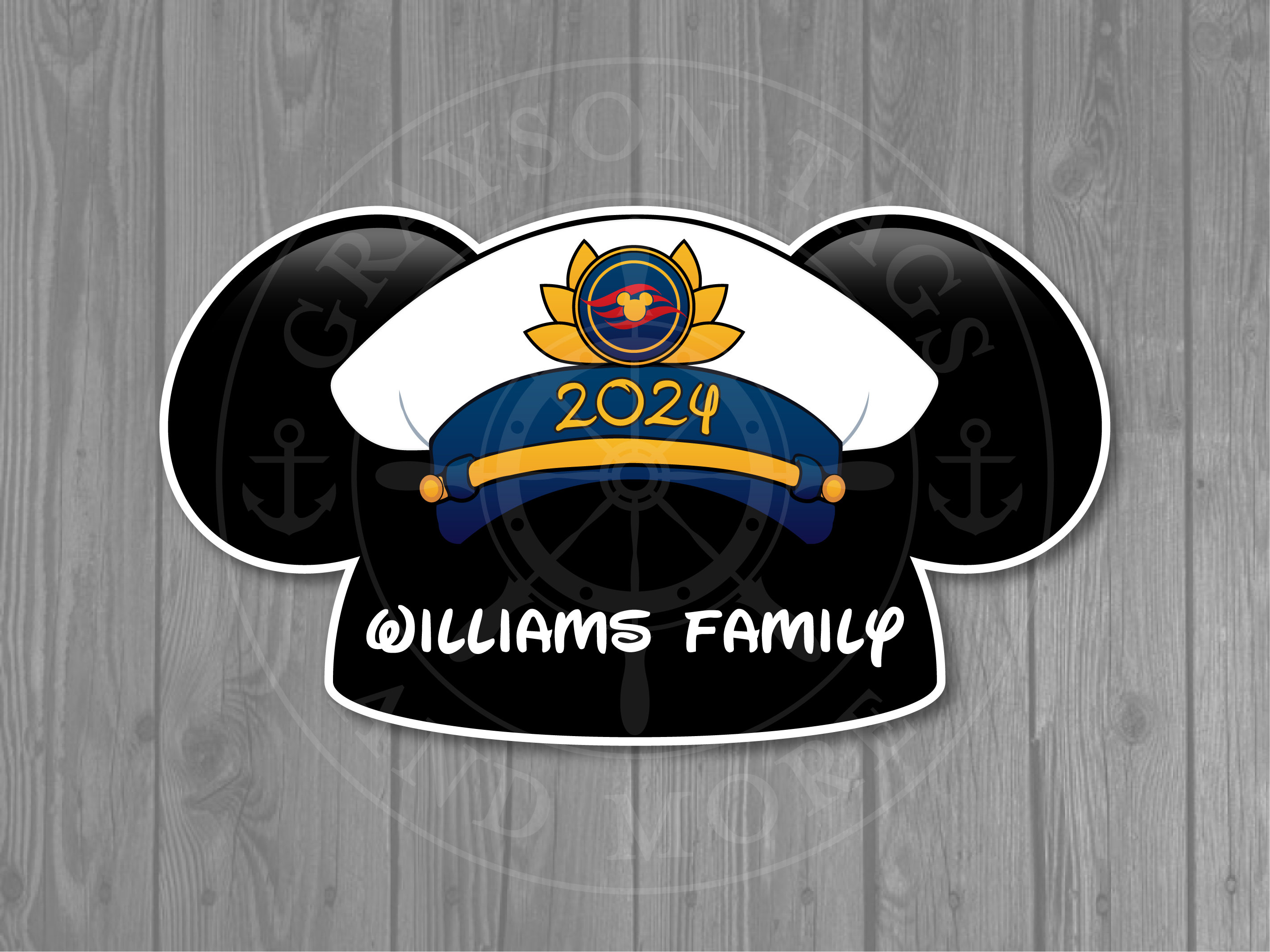 Disney Cruise Door Magnets Extra Large Captain Hat Ears New