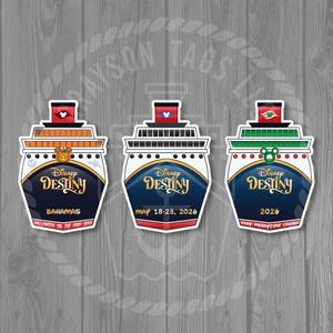 Imán para puerta de crucero de Disney, ideal para intercambio de imanes (tamaño: 7,3 x 10,8 cm) Destiny