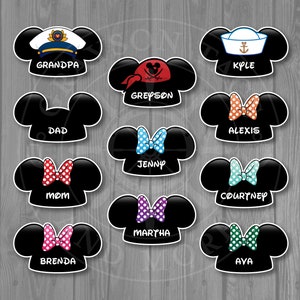 Disney Cruise Door Magnets - Mickey Ears w/Hat Individual Magnets