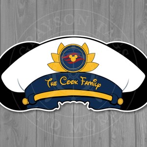Personalized Captain Hat/ears for Stateroom Door Plaque Disney Cruise ...
