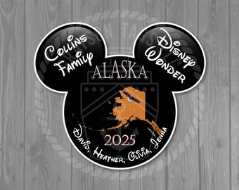 Disney Cruise Door Magnet - Extra Large Custom Alaska Mouse Head Magnet