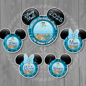 Disney Cruise Door Magnets - Underwater Porthole Magnet Set